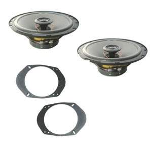 Baseline Lautsprecher Set für Ford ovale Lautsprecher DIN165 2-Wege Koax System 120 Watt Boxen 165mm