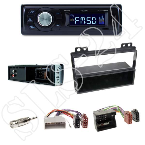 Radioeinbauset Ford Fiesta JH1 JD3 Fusion JU2 + Caliber RMD021 - USB/Micro-SD/FM Tuner/AUX-IN
