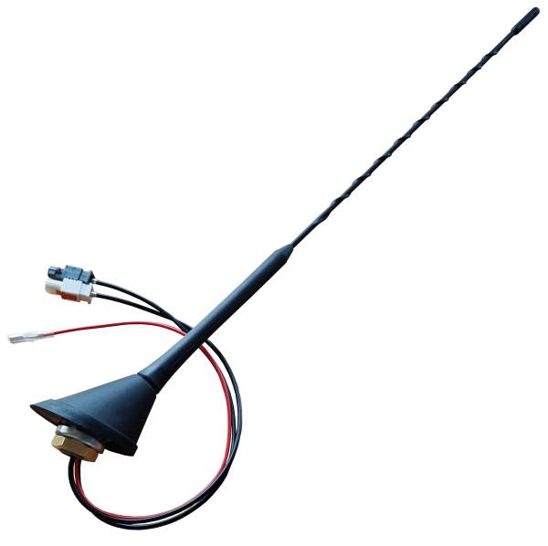 Dietz DZ_2113_02 12V Antenne aktiv 70 Grad für UKW/DAB+, 41 cm Strahler, im 16V Design
