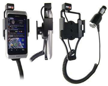 Brodit 512239 Mobile Phone Halter - Nokia E7 E7-00 Handy Halterung - aktiv - mit KFZ-Ladekabel