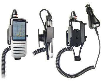 Brodit 512238 Mobile Phone Halter - Nokia C3-01 Handy Halterung - aktiv - mit KFZ Ladekabel