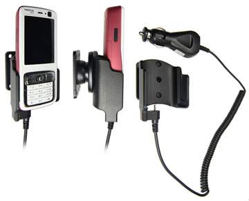Brodit 965120 Mobile Phone Halter - Nokia N73 Handy Halterung - aktiv - inkl. KFZ-Ladekabel