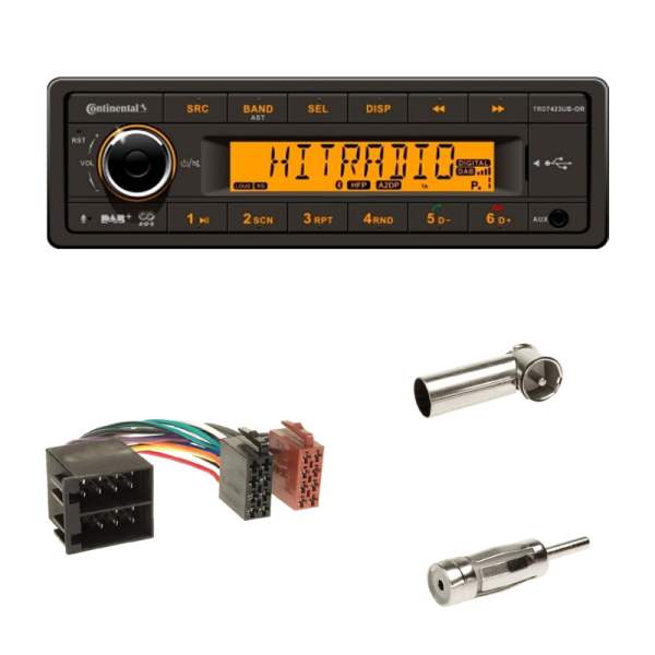 Continental TRDW323UB-OR 24V DAB+ Radio inkl.Antenne+ Adapter+Antennenadapter RDS USB MP3 WMA Blueto