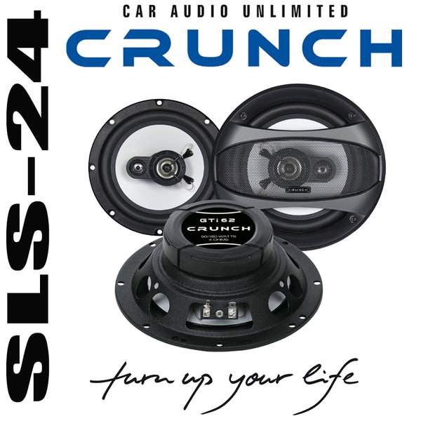 Crunch GTi62 16,5 cm 2-Wege Coax-System 90 / 180 Watt, Impedance 4 Ohm Auto Lautsprecher Speakers