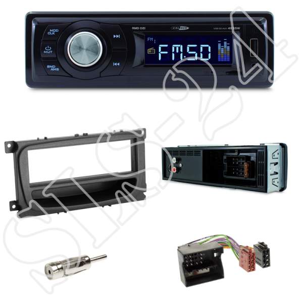 Radioeinbauset mit Fach Ford Mondeo Focus C-MAX + Caliber RMD021 - USB/Micro-SD/FM Tuner/AUX-IN