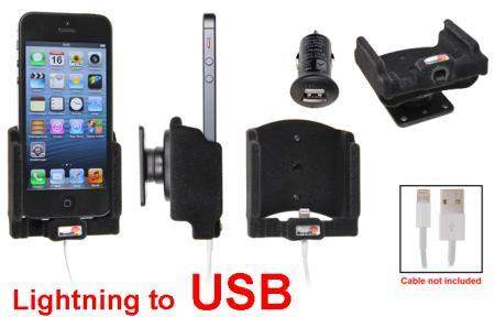 Brodit 514442 - APPLE iPhone 5 - passiv Halter mit Kugelgelenk inkl. USB Ladeadapter