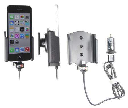 Brodit 521562 APPLE iPhone 5C Halter - aktiv Halterung mit KFZ Ladekabel - USB Ladeadapter