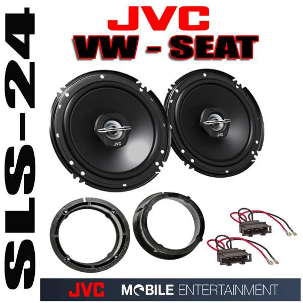 VW Golf IV , Passat, SEAT Toledo Ibiza Lautsprecher Einbauset JVC 2-Wege CS-J620X 300 Watt 160 mm