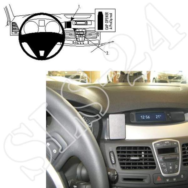 BRODIT 854132 ProClip Halterung - Renault Laguna 08-15 GPS Handy Navi Smartphone Konsole