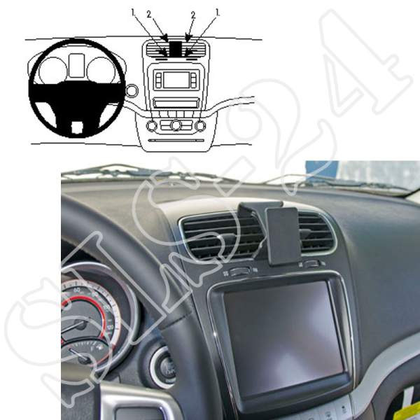 BRODIT 854806 ProClip Halterung - Fiat Freemont / Dodge Journey - KFZ-Halter für Navigation / GPS