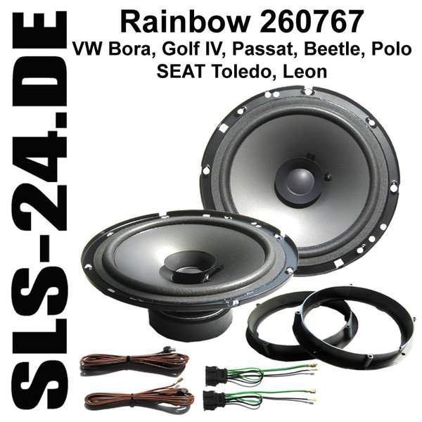 Rainbow / AIV 260767 Lautsprecher 70 Watt 165mm VW Bora Golf Passat Beetle Polo SEAT Toledo Leon