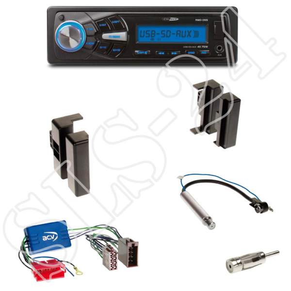 Set: 1-DIN Audi A4 (B5) A6 (C4) A8 (D2)+Caliber RMD050DAB-BT Autoradio USB/SD/FM/AUX-IN/MP3