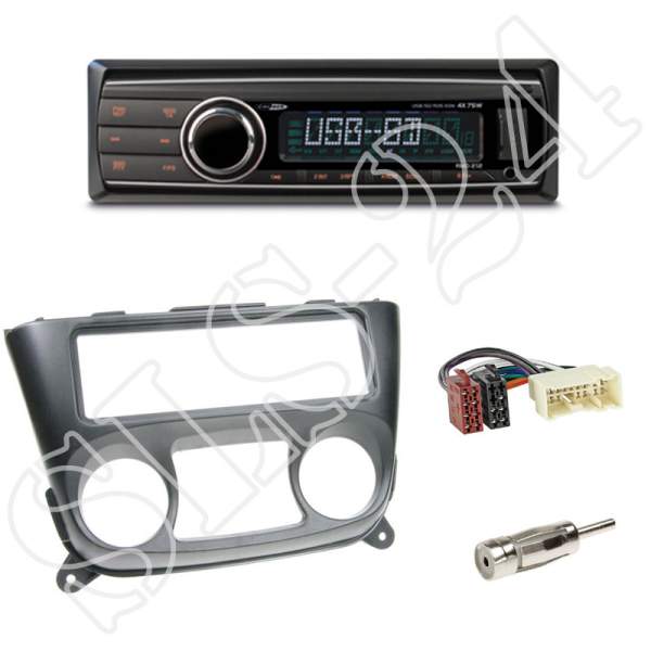 Radioeinbauset 1-DIN Nissan Almera N16 + Caliber RMD212 Radio USB/SD/MP3/AUX-IN/ohne Laufwerk