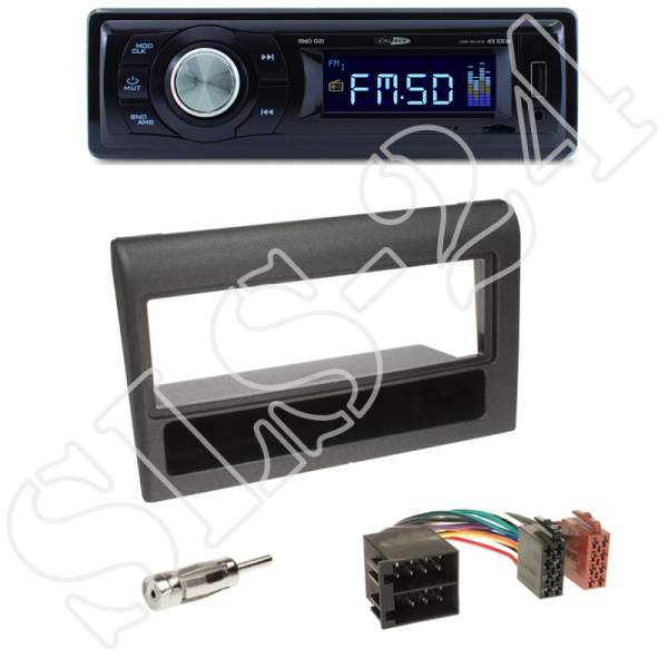 Radioeinbauset 1-DIN mit Fach Alfa / Lancia + Caliber RMD021 - USB/Micro-SD/FM Tuner/AUX-IN