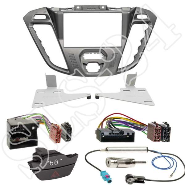 Ford Transit Custom / Tourneo Custom Radioblende Warnblinkschalter Adapterkabel Autoradio Einbauset