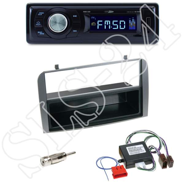 Radioeinbauset 2-DIN mit Fach Alfa Romeo 147 / GT + Caliber RMD021 - USB/Micro-SD/FM Tuner/AUX-IN