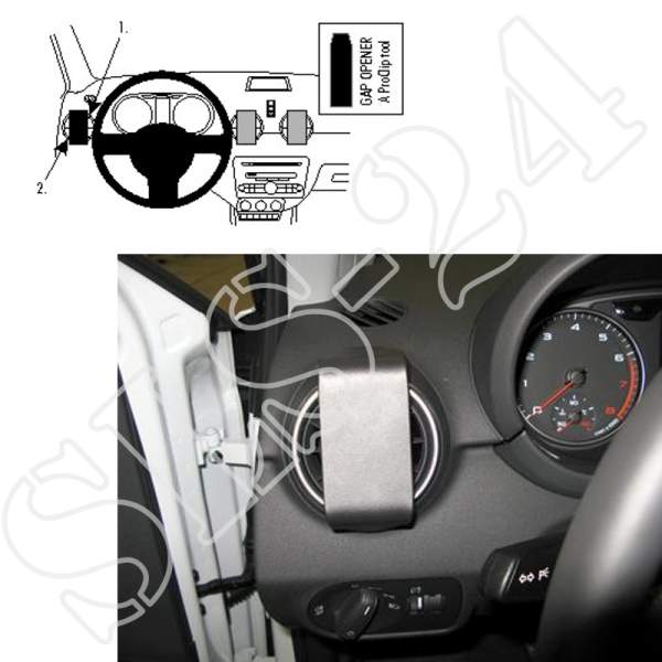 BRODIT 804816 ProClip Halter - für Audi A1 ab Baujahr 2011 PDA GPS Navigation KFZ-Halter