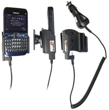 Brodit 512006 Mobile Phone Halter - Nokia E63 Handy Halterung - aktiv - mit KFZ-Ladekabel