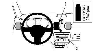 BRODIT 854815 ProClip Halter - für Audi A1 ab Baujahr 2011 PDA GPS Navigation KFZ-Halter