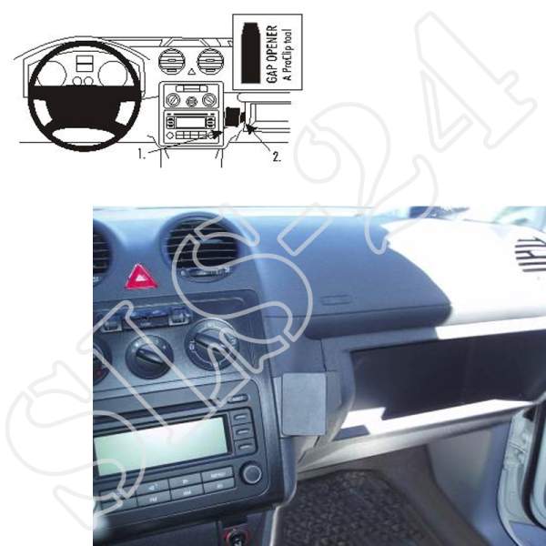 BRODIT 853436 ProClip Halterung - für Volkswagen VW Caddy 04-09 KFZ / GPS / Navigation Halter