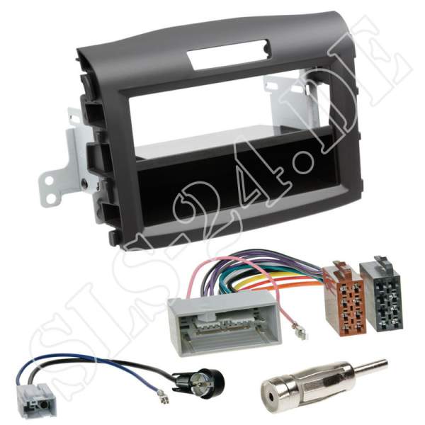 Autoradio 1-DIN Einbaurahmen Radioblende+Adapter Einbauset für Honda CR-V ab 11/2012