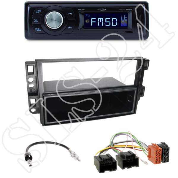 Radioeinbauset 2-DIN mit Ablagefach Chevrolet + Caliber RMD021 USB / Micro-SD/FM Tuner/AUX-IN