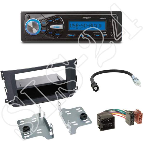 Set: 2-DIN+Fach Smart ForTwo A451 C451 Facelift+Caliber RMD050DAB-BT USB/SD/FM Tuner/AUX-IN/MP3