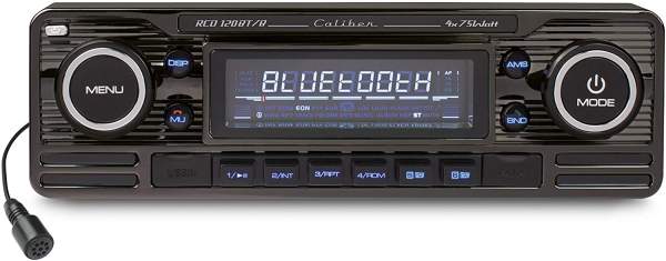 Caliber RCD120BT/B FM RDS "Retro Look" Radio mit Bluetooth CD MP3 USB SD A2DP Autoradio Black Finish