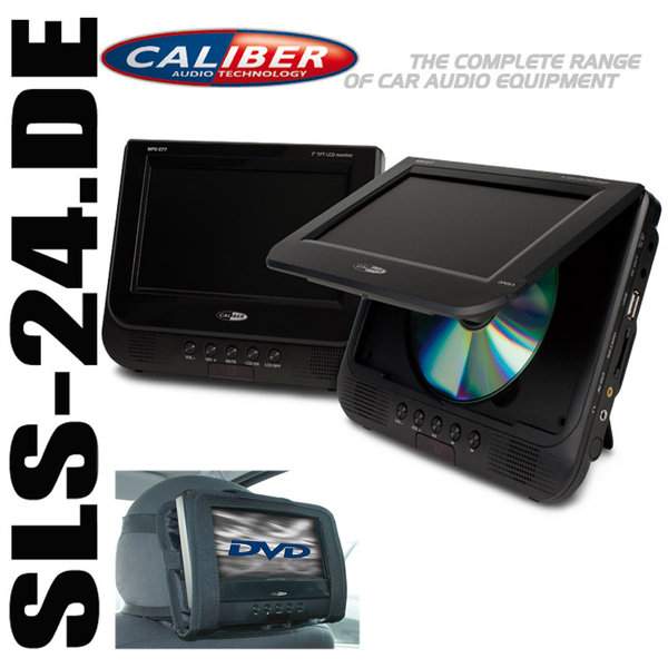 B-Ware / Caliber 7" TFT LCD portabler DVD Player + 7" Zoll TFT LCD Monitor USB/SD/CD/DVD/MP3/MPEG4