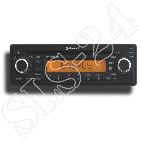 Continental CDD7428UB–OR 24 Volt CD MP3 USB Bluetooth FM RDS&DAB Tuner LKW Bus Radio