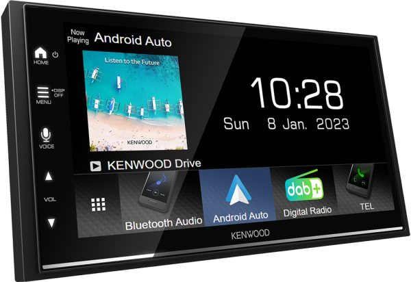 Kenwood DMX7722DABS Digitaler Media-AV-Receiver mit 6,8"-WVGA-Display, Wireless CarPlay und AndroidA