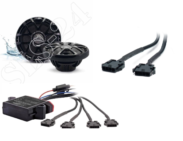 Caliber CSM20RGB/B 2-Wege Koaxial Marine Lautsprecher+CSM-EXWIRE 2,5 m Kabel+ CSM-RGB LED Controller
