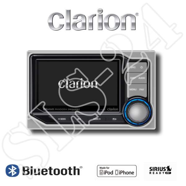 CLARION Digitaler Marine-Medientuner Radio mit Fernbedienung mit 4,3"-Farb-LCD Bluetooth USB Sirius