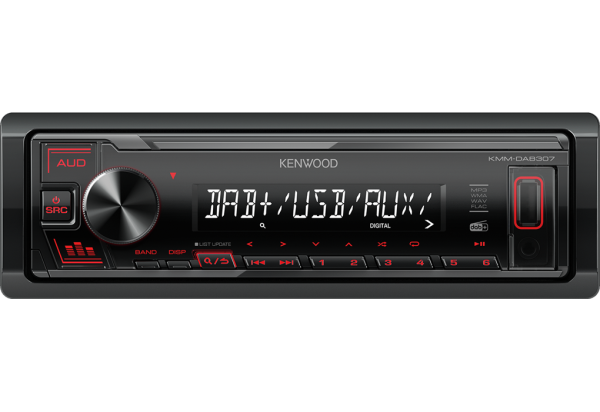 Kenwood KMM-DAB307 Digital Media Receiver mit DAB+ /USB /AUX-IN /Android-Smartphone / iPod Steuerung