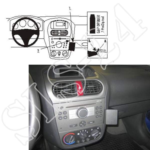 BRODIT 852856 ProClip Halterung - Opel Combo Tigra TT Corsa - Navi Handy GPS Konsole