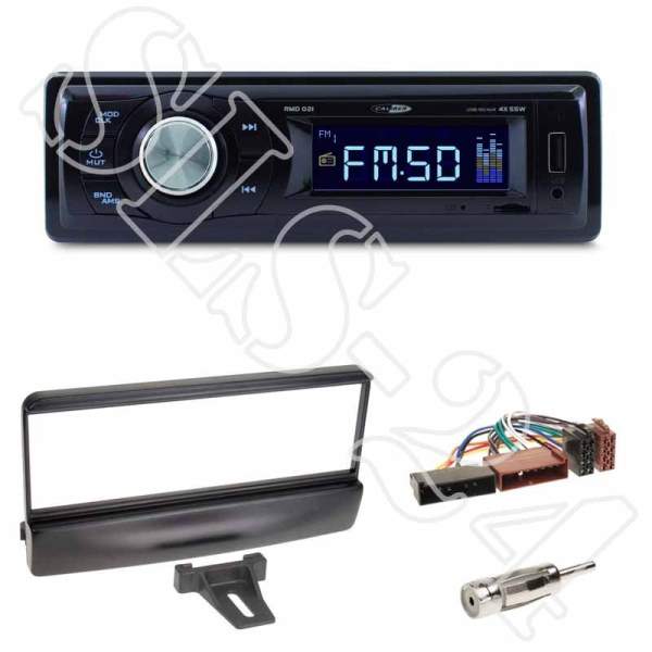 Radioeinbauset 1-DIN Ford Fiesta Focus Escort Mazda 121+Caliber RMD021-USB/Micro-SD/FM Tuner/AUX-IN