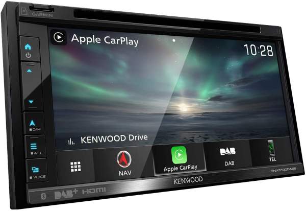 Kenwood DNX5190DABS 2-DIN Navigation mit Touchscreen DAB+ Bluetooth TMC USB CarPlay DVD Car Tuner