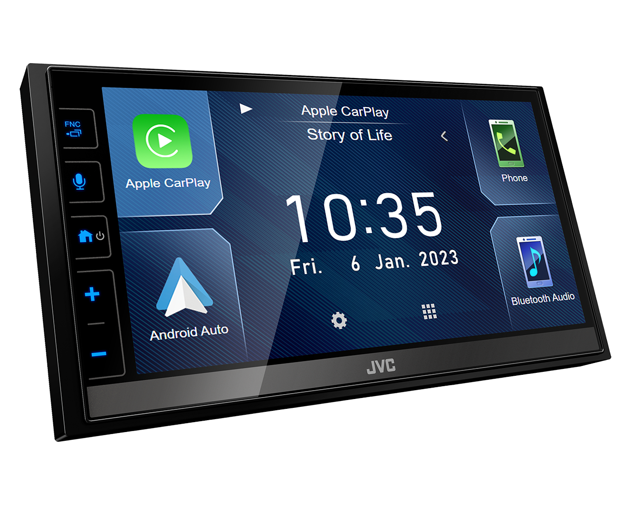JVC KW-M785DBW 6,8' Doppel-DIN Media Receiver mit DAB+, Apple CarPlay &  Android Auto kabellos
