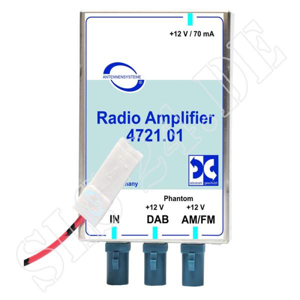 ATTB 4721.01 Universal DAB DAB+ AM / FM Antennenverstärker mit Antennenweiche FAKRA