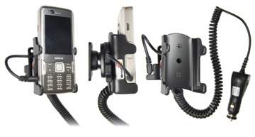 Brodit 965198 Mobile Phone Halter - Nokia N82 Handy Halterung - aktiv - incl. Ladekabel