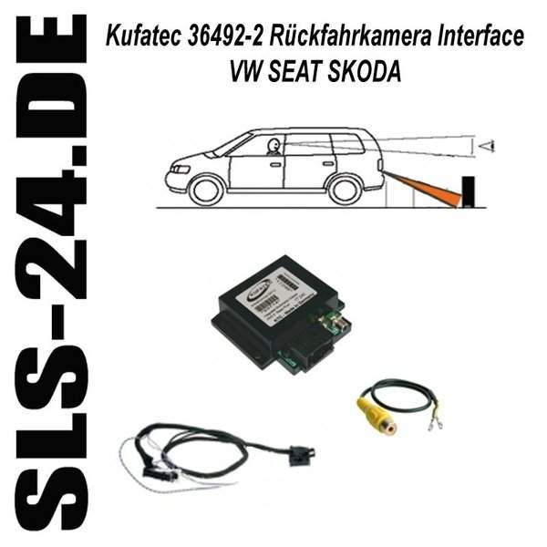 Kufatec 36492-2 Rückfahrkamera Interface VW Volkswagen RNS 510 MFD3 Skoda Columbus