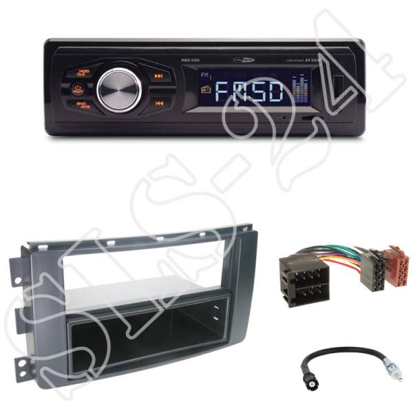 Radioeinbauset mit Fach Smart ForTwo ForFour + Caliber RMD022 - USB/Micro-SD/FM Tuner/AUX-IN