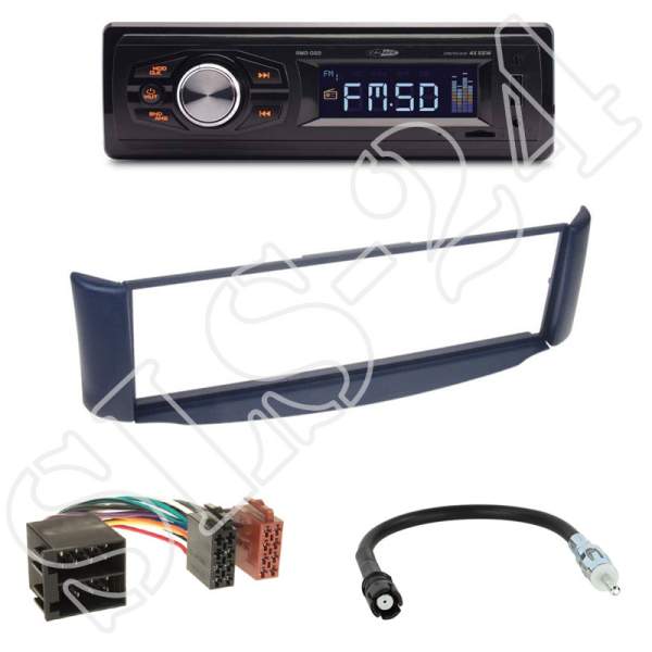 Radioeinbauset 1-DIN Smart ForTwo A450 C450 + Caliber RMD022 Autoradio USB/Micro-SD/FM Tuner/AUX-IN