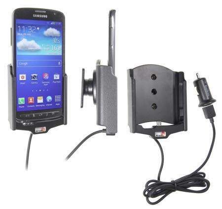 Brodit 521545 Halter - Samsung Galaxy S4 Active GT-I9295 - aktiv Halterung mit USB Ladeadapter