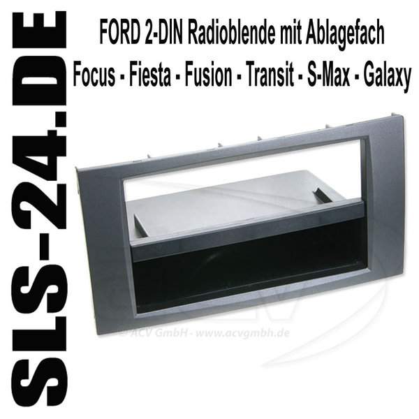ACV 281114-08-2 Doppel DIN Radioblende FORD Focus Fiesta Fusion Kuga Transit S-Max Galaxy anthrazit