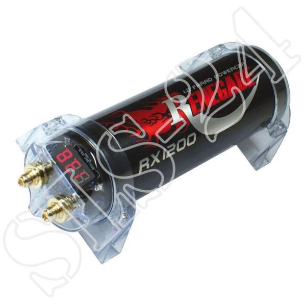 Renegade RX1200 Kondensator 1,2 Farad Pufferkondensator Power-Stabilizer 3 stellige Digitalanzeige